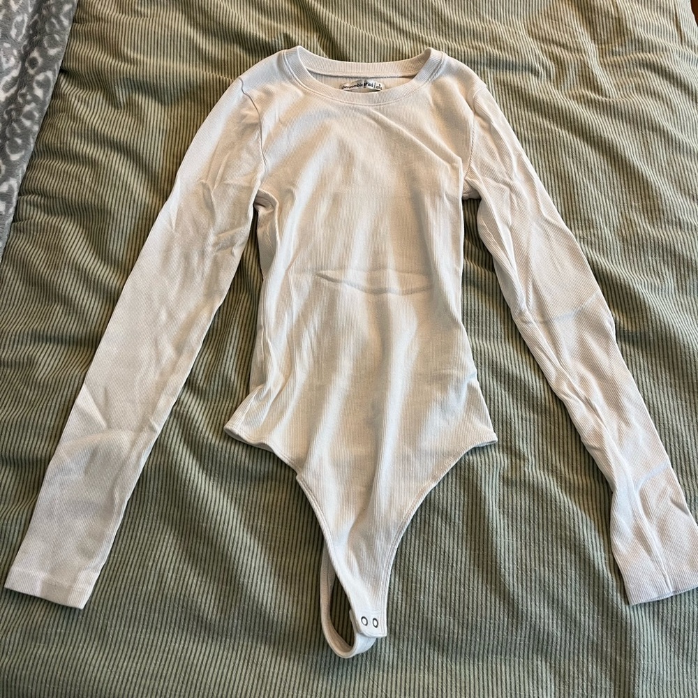 White Ribbed Bodysuit